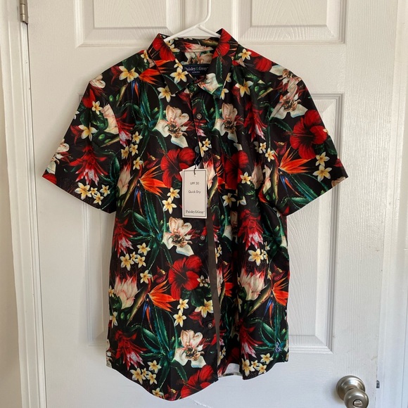 Mens Paisley & Grey swim UV quick dry shirt - Picture 1 of 6